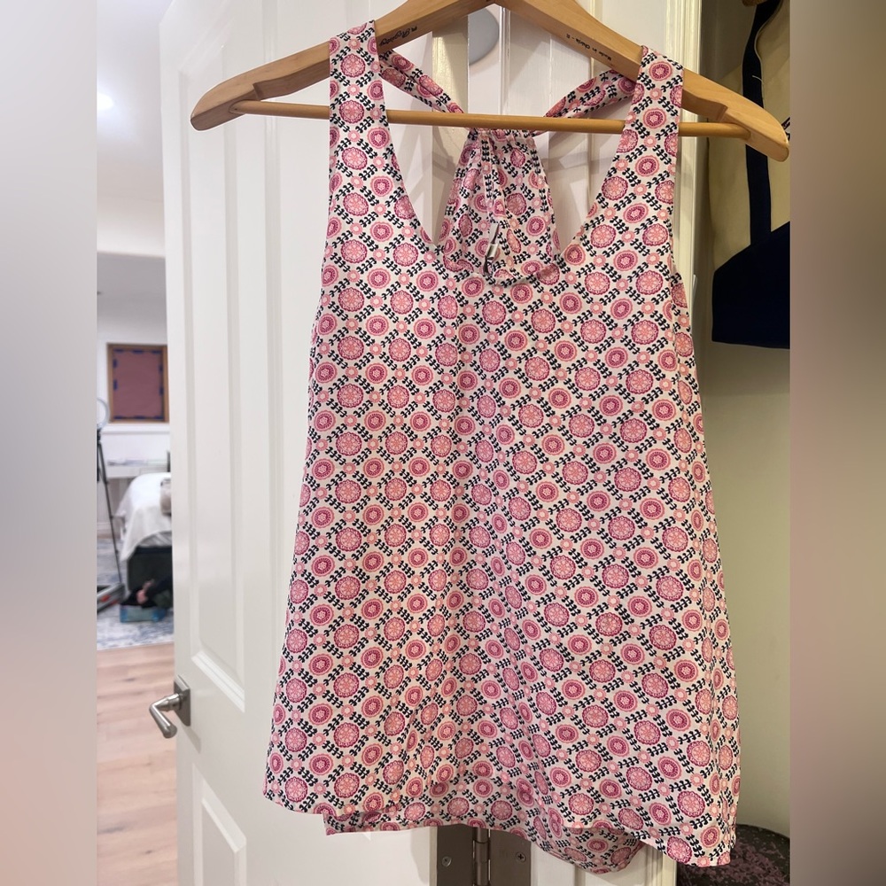 Joie Pink and Black Patterned Top